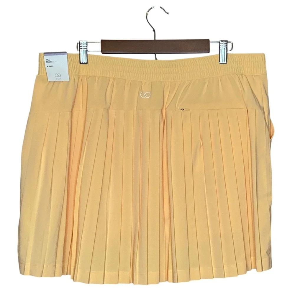 Calia Womens Ace Golf Skort XXL Peachy Melon Yellow Tennis Pickleball Sporty NWT - Picture 6 of 13